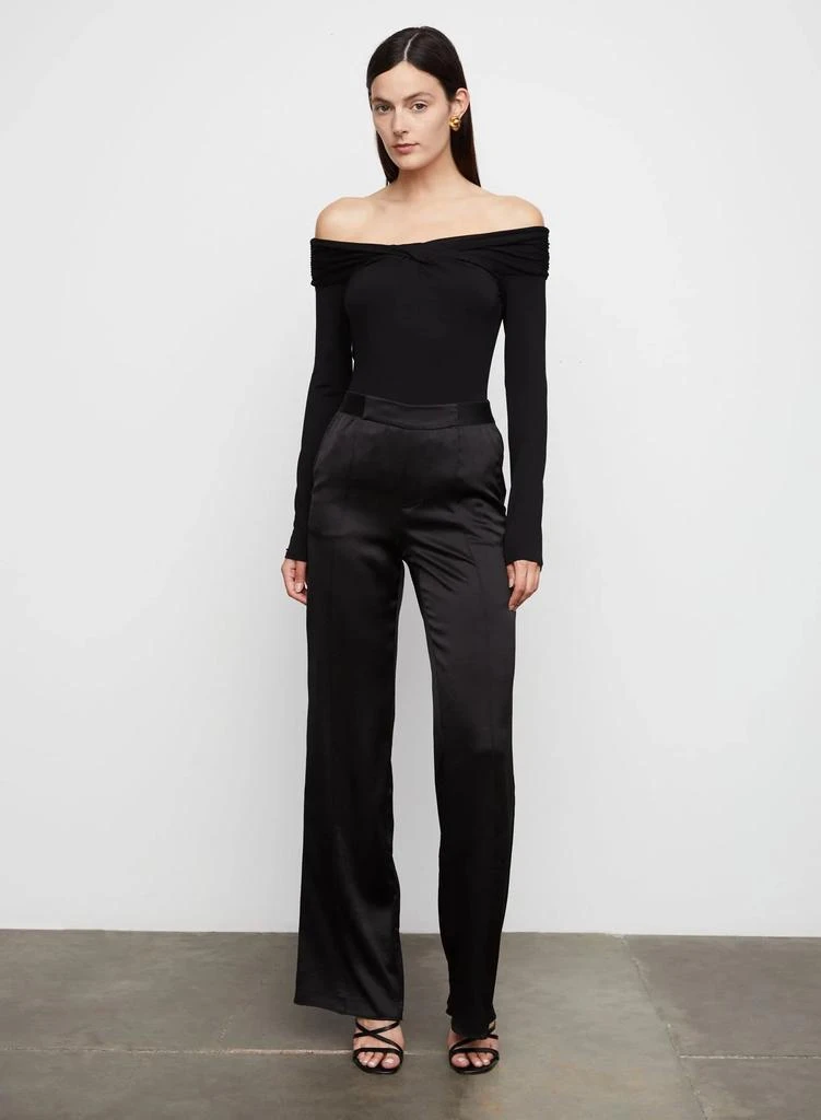 Bailey 44 Angel Hammered Satin Evening Pant in Black 3