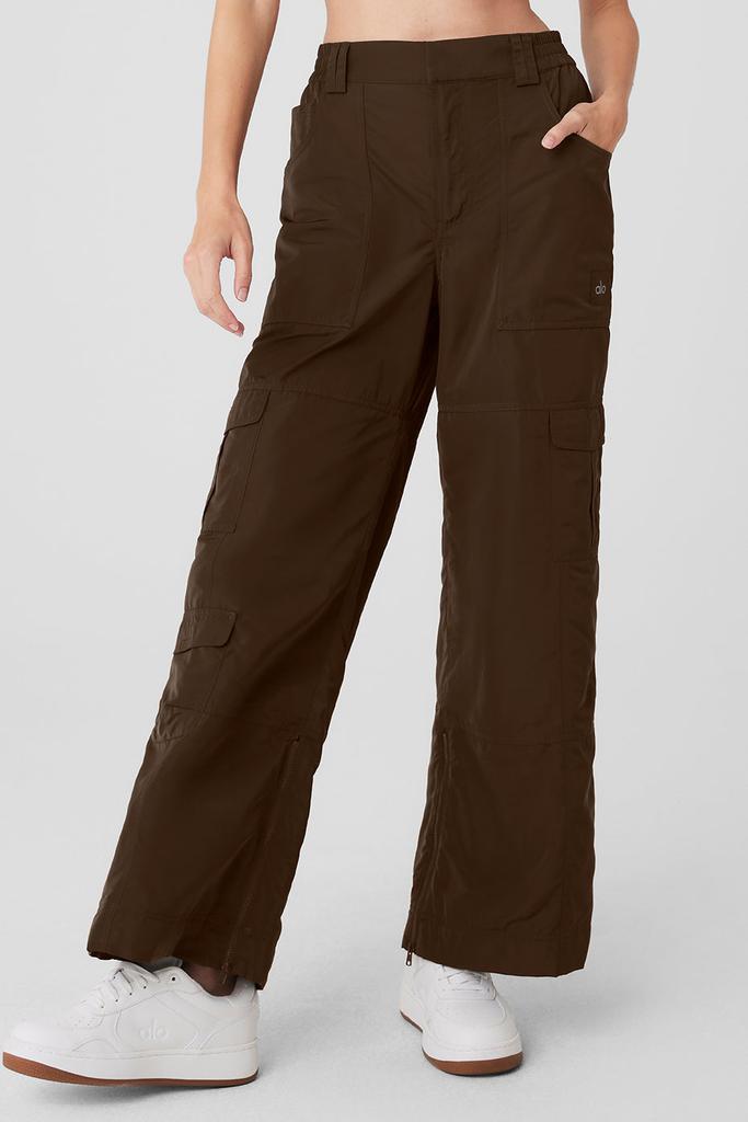 Alo High-Waist Ski-Moto Puffer Pant - Espresso