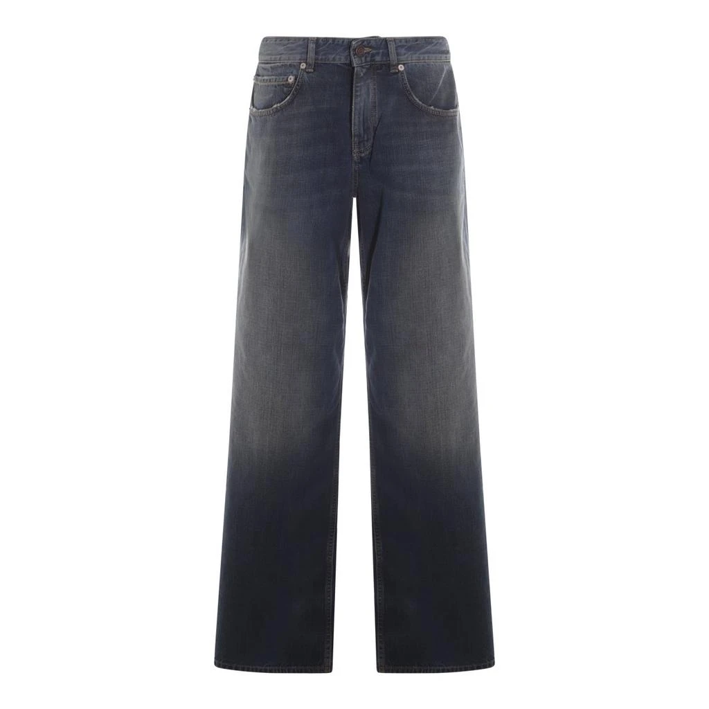 Balenciaga Balenciaga Destroyed Wide-Leg Baggy Jeans 1