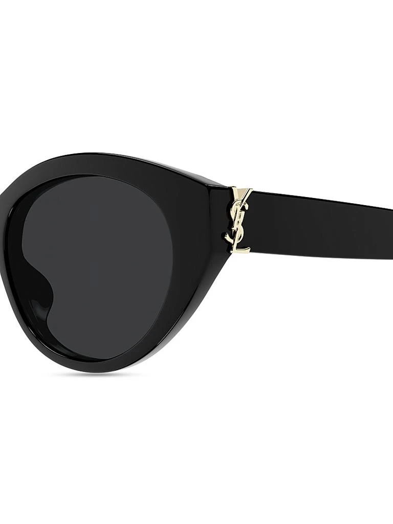 Yves Saint Laurent Monogram Hinge 54MM Round Sunglasses 4