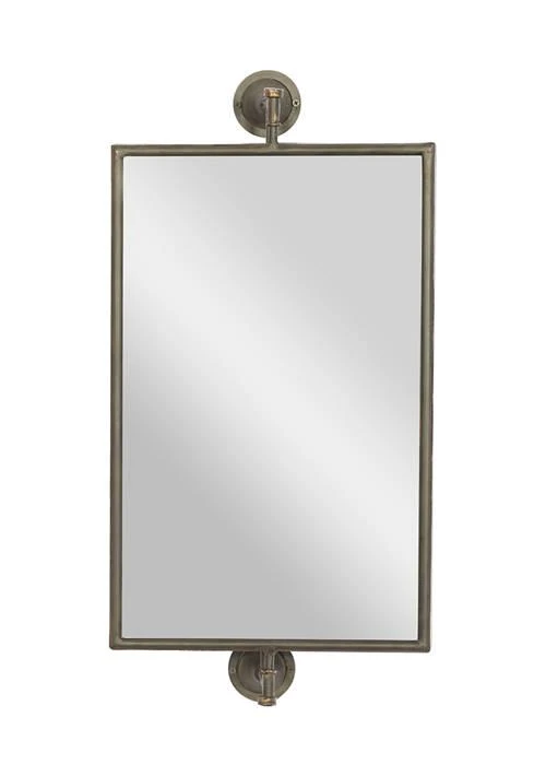 Monroe Lane Industrial Wood Wall Mirror