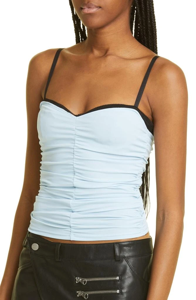 Miaou Renzo Ruched Mesh Tube Top 5