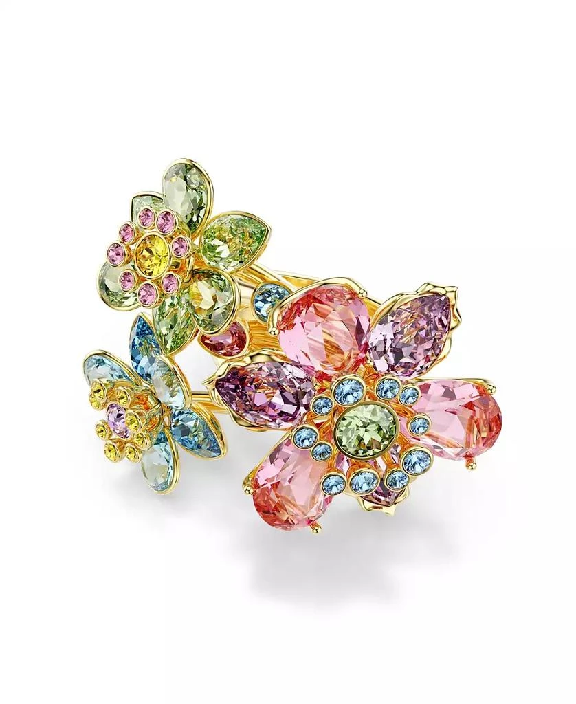 Swarovski Idyllia Gold-Tone Plated Flower Ring 1
