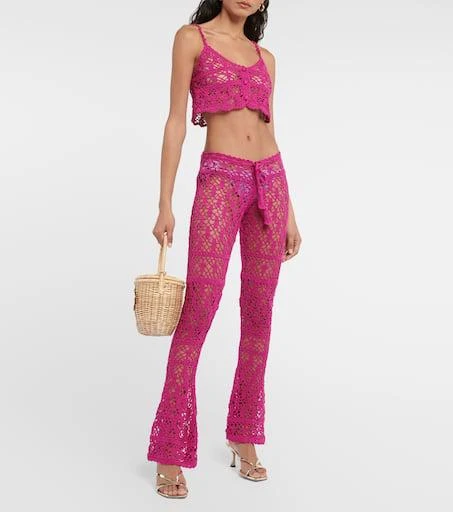 ANNA KOSTUROVA Bianca crochet cotton crop top 2