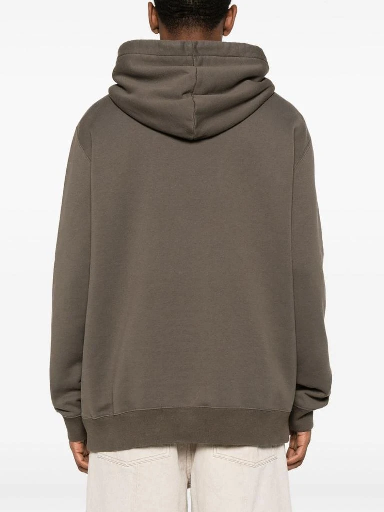 Lanvin Dark Olive Green Cotton Jersey Hoodie 5