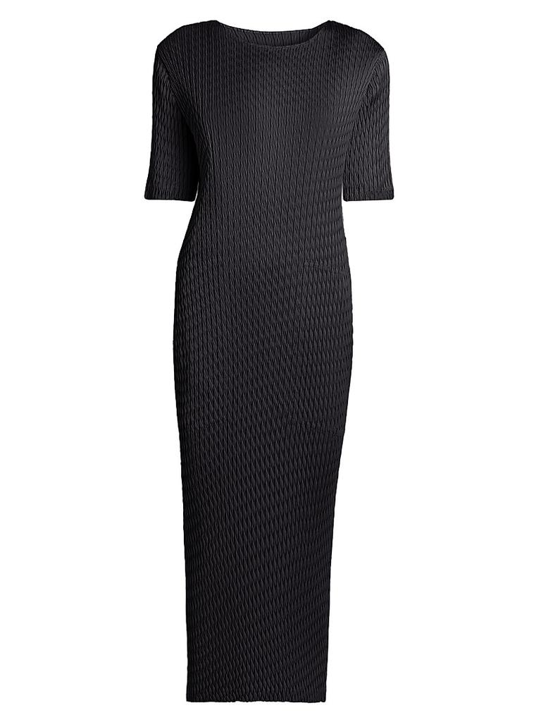 ワンピース ISSEY MIYAKE PHYSIOTYPE JERSEY Issey Miyake White Physiotype Midi Dress - Dresses & Skirts