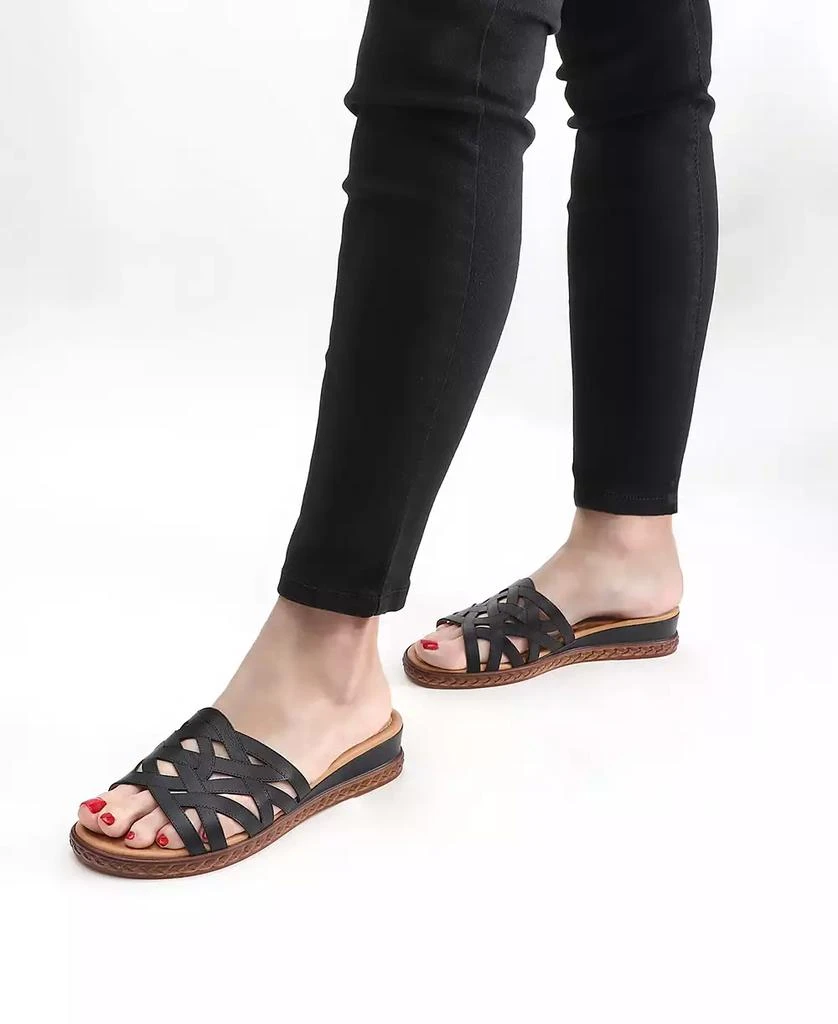 Easy Street Women's Edda Wedge Heel Sandals 7