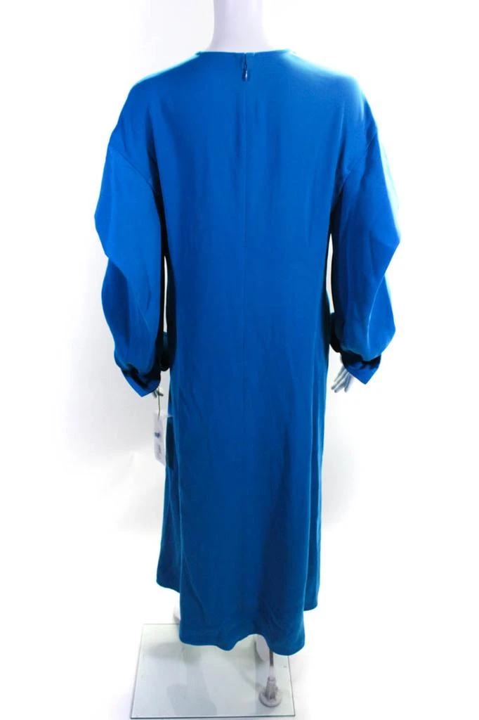 Adeam Womens Ruched Parachute Dress Turquoise 3