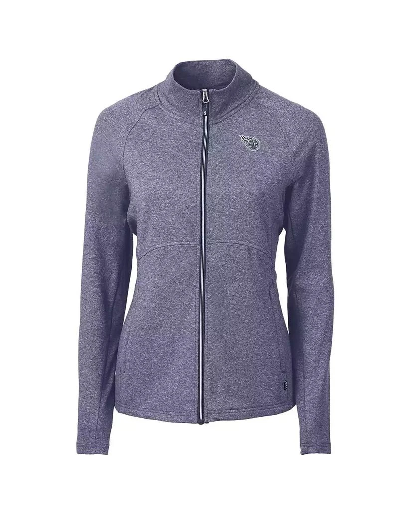 Cutter & Buck Women's Heather Navy Tennessee Titans Adapt Eco Knit Raglan Full-Zip Jacket 2