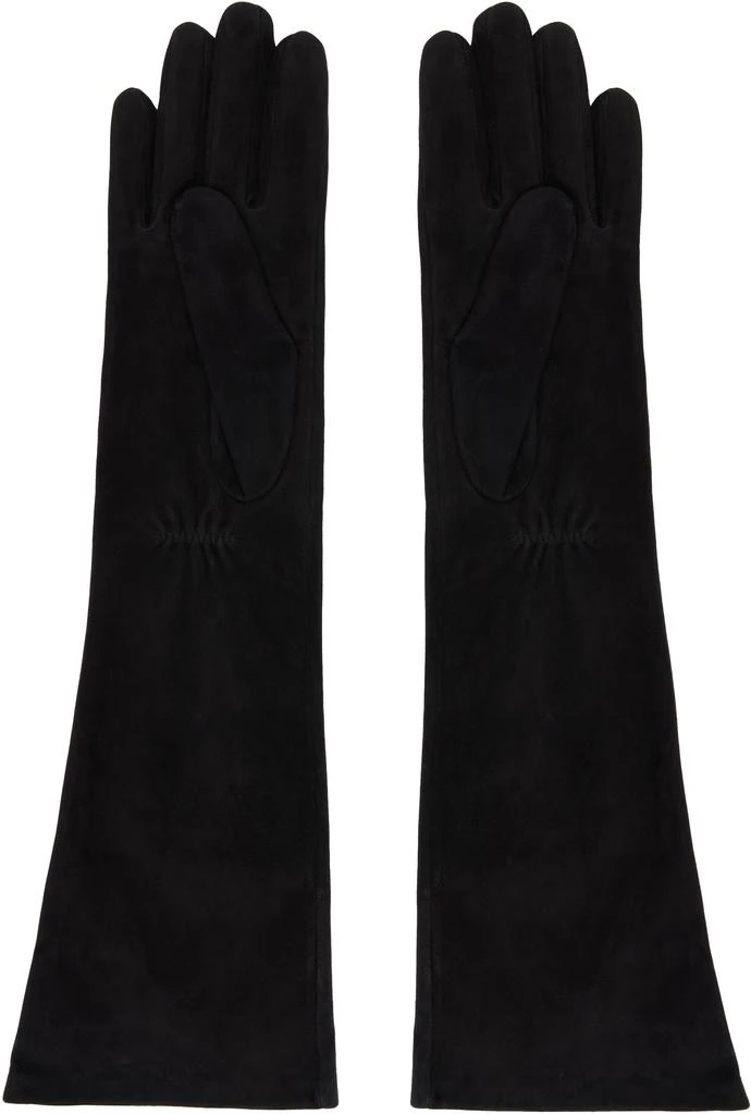 Handsome Stockholm Black Essentials Long Suede Gloves 2