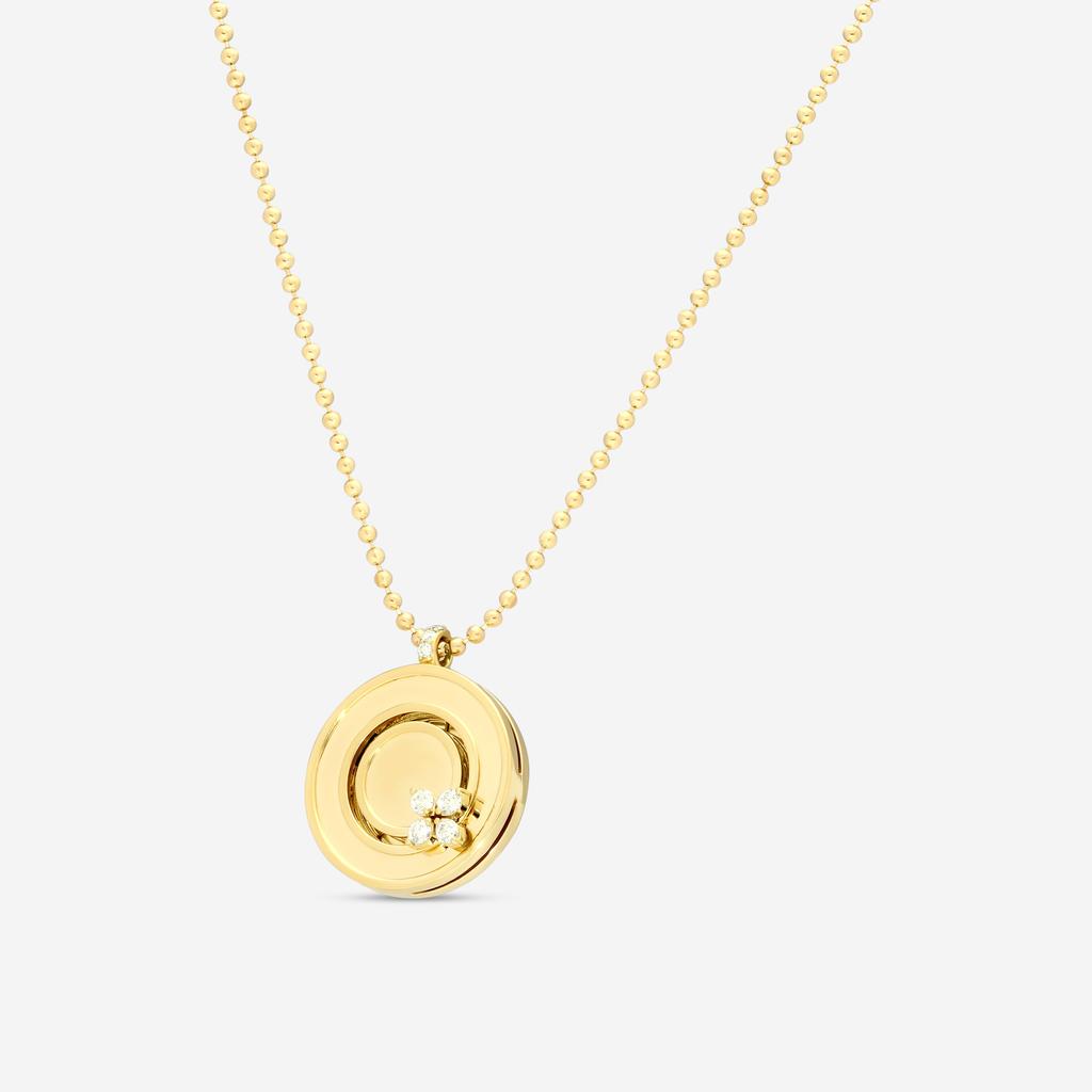 Roberto Coin Roberto Coin Love in Verona 18K Yellow Gold Diamond Pendant Necklace 8883124AY17X