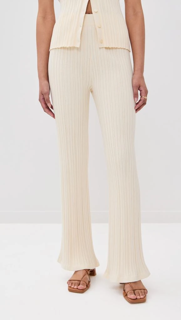 LE BOP Ribbed Flare Pants 1