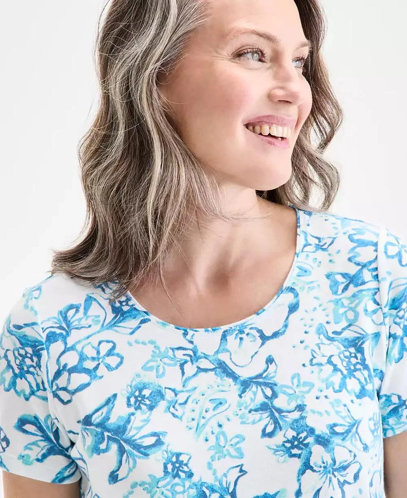 Style & Co Women's Printed Scoop-Neck Short-Sleeve Top, Exclusively at Macy's 3