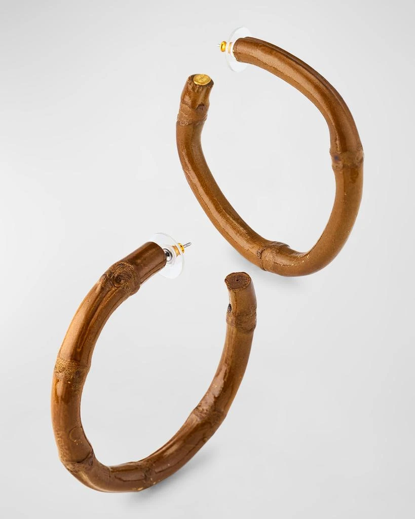 Kenneth Jay Lane Bamboo Hoop Earrings 3