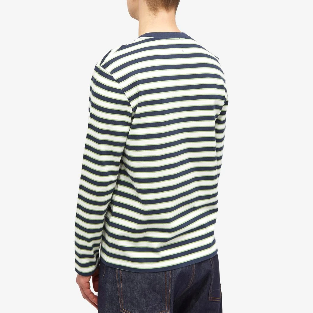 Maison Kitsune Cafe Kitsune Long Sleeve Striped Regular T-Shirt 3