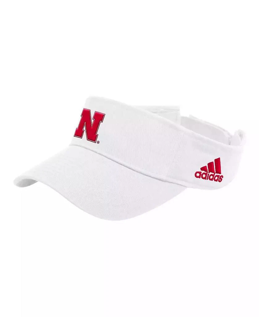 Adidas Men's White Nebraska Huskers Locker Room Team Adjustable Visor 1