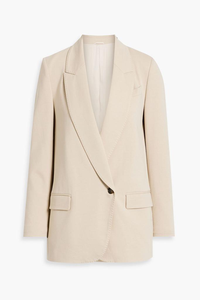BRUNELLO CUCINELLI★素敵！Double-breasted bead jersey blazer BRUNELLO CUCINELLI Double-breasted bead-embellished cotton