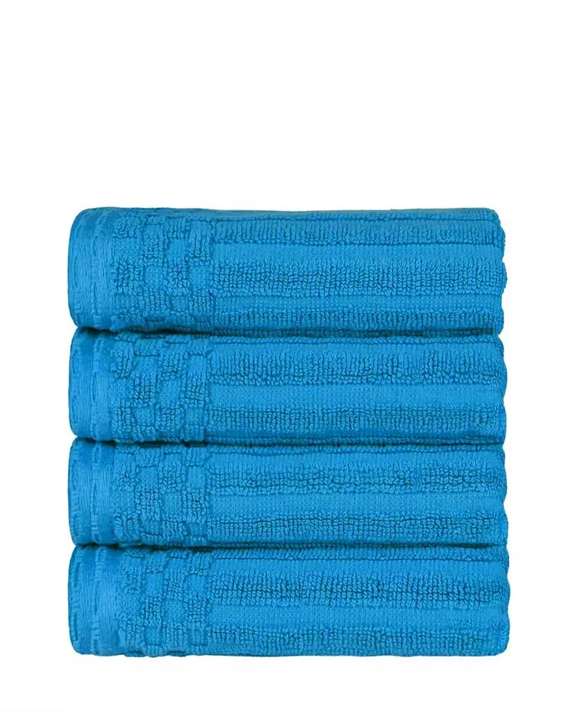 Superior Soho Checkered Border Cotton Ribbed Textured Ultra-Absorbent Towel 1