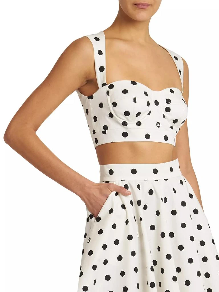 Dolce & Gabbana Polka Dot Bustier Crop Top 4