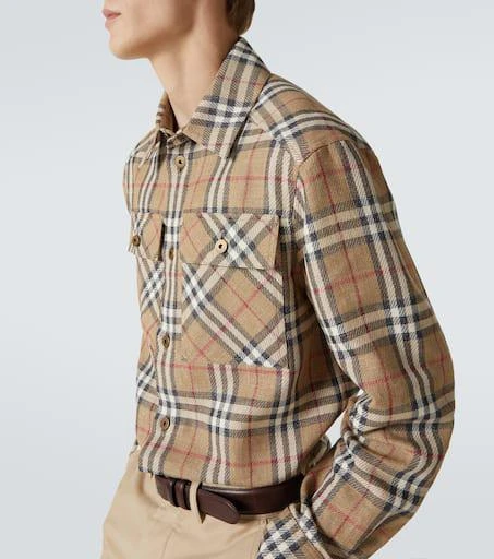 Burberry Burberry Check cotton and linen shirt 5
