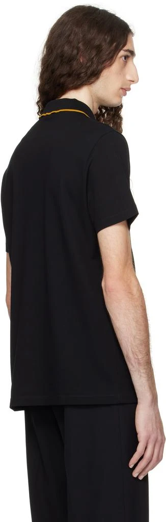 Versace Black Embroidered Architectural Baroque Polo 3