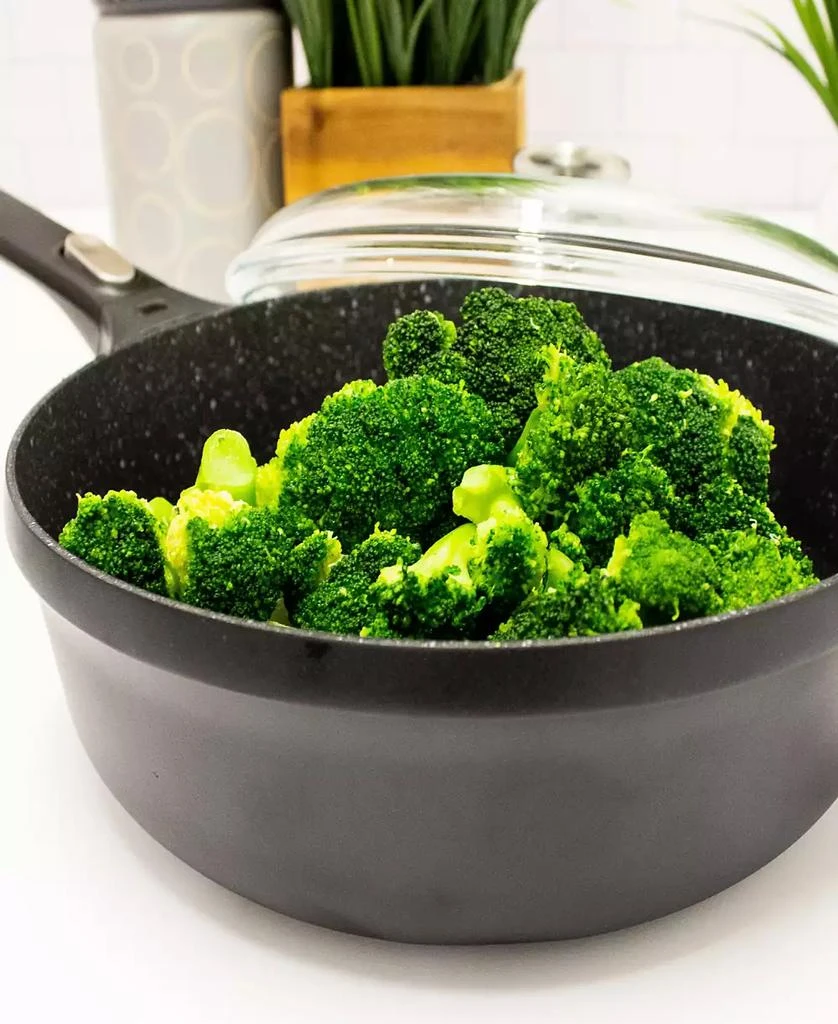 BergHOFF GEM 11" Nonstick Saute Pan 4.6Qt., Detachable Handle, Black, Glass Lid 4