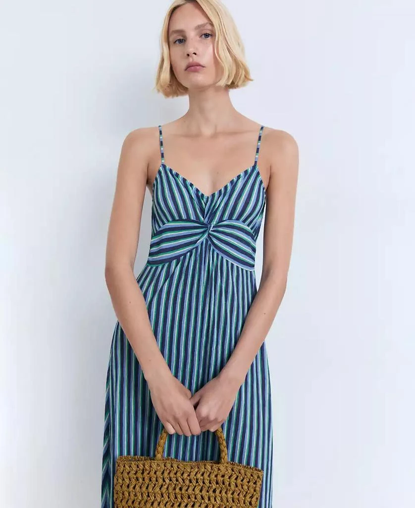 Mango Women's Striped Gathered Dress - Dresses & Skirts - Free Shipping -  BeyondStyle