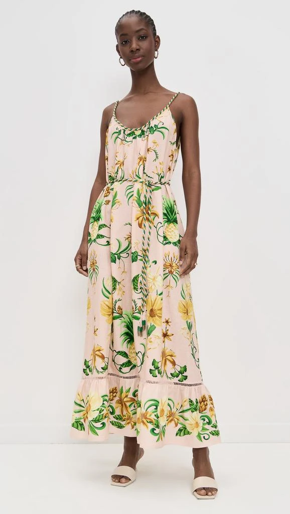 Farm Rio Botanical Beauty Pink Maxi Dress 6