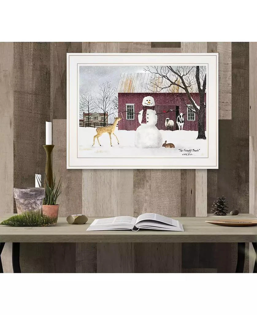 Trendy Décor 4U The Friendly Beasts by Billy Jacobs, Ready to hang Framed Print, White Frame, 19" x 15" 2