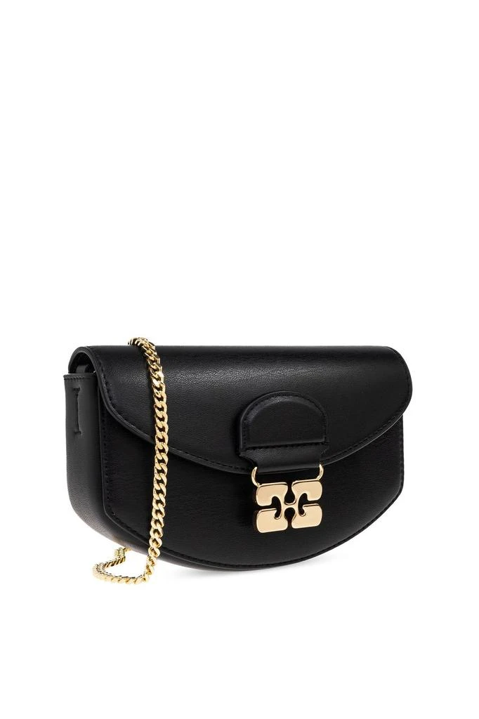Ganni Ganni Butterfly-Clasp Chain-Link Crossbody Bag 4