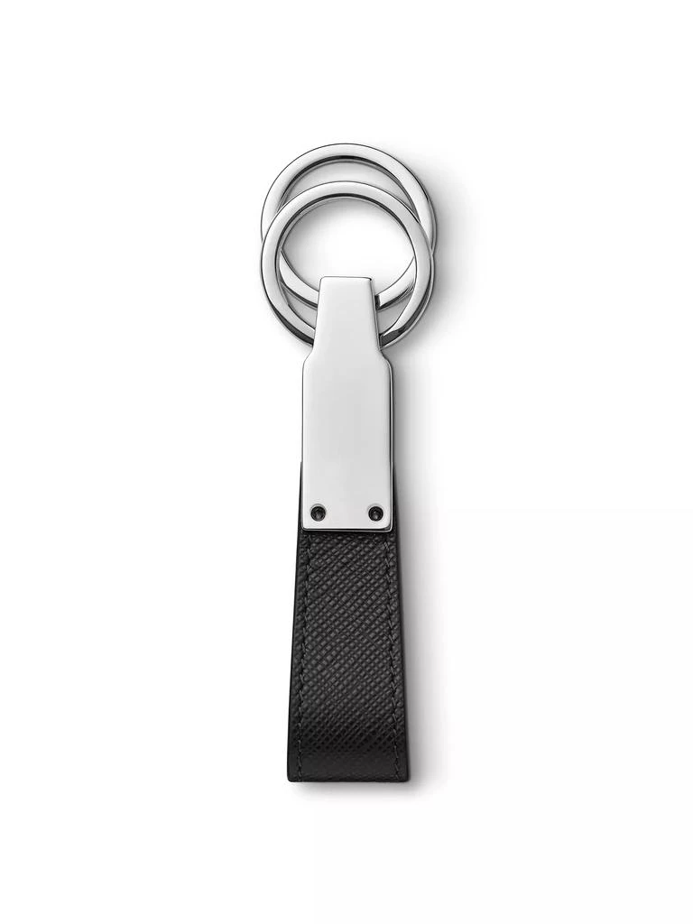 MontBlanc Sartorial Leather & Stainless Steel Key Fob 2