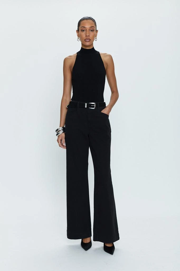 Pistola Denim Jasmine High Rise Wide Leg Trouser - Black 1