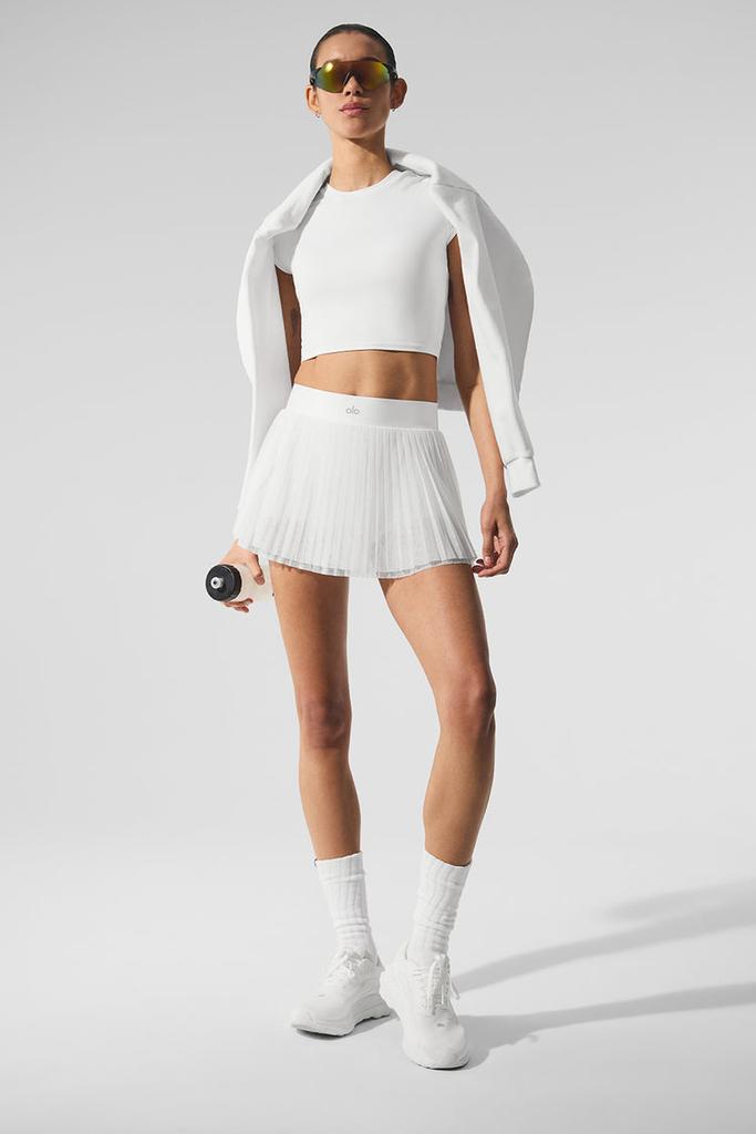 ミニスカート [Alo Yoga] Mesh Baseline Tennis Skirt Mesh Baseline Tennis Skirt - Black | ALO