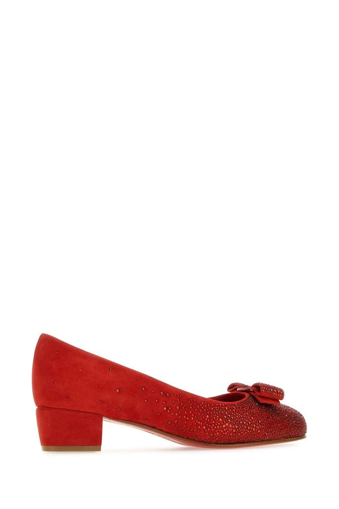 Salvatore Ferragamo Red suede Vara pumps 2