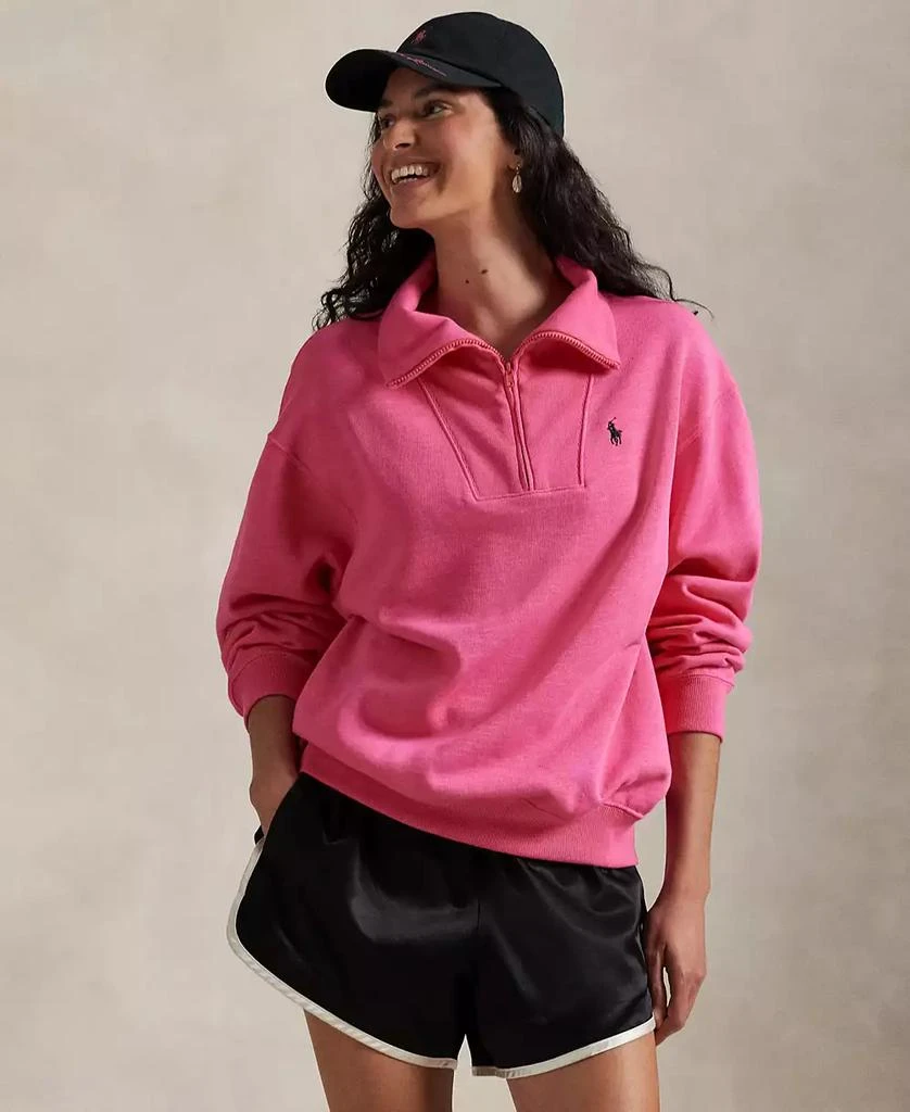 Ralph Lauren Women's Pink Pony Pull-On Sweatshirt