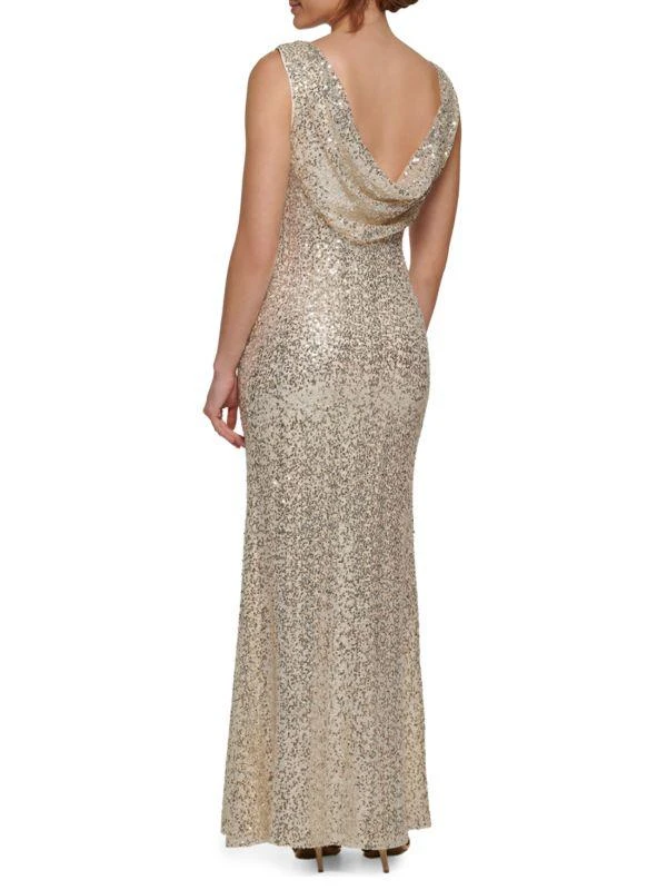 Vince Camuto Sequin Cowlneck Gown 2