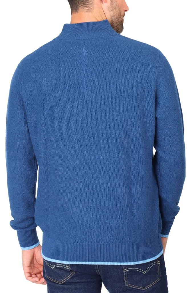 TailorByrd Cotton Textured Waffle Quarter-Zip 6