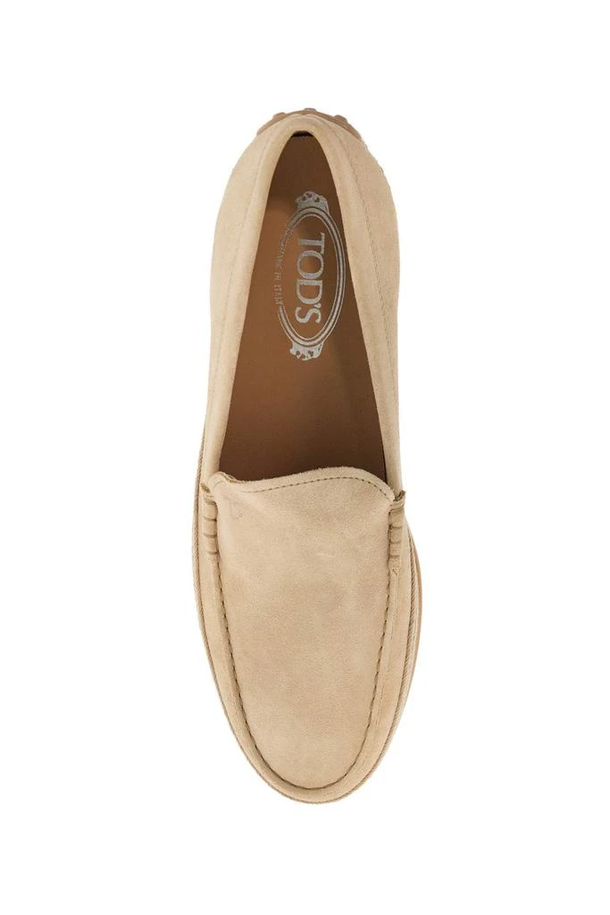 Tod's beige woven leather slip-on loafers with rubber sole 2