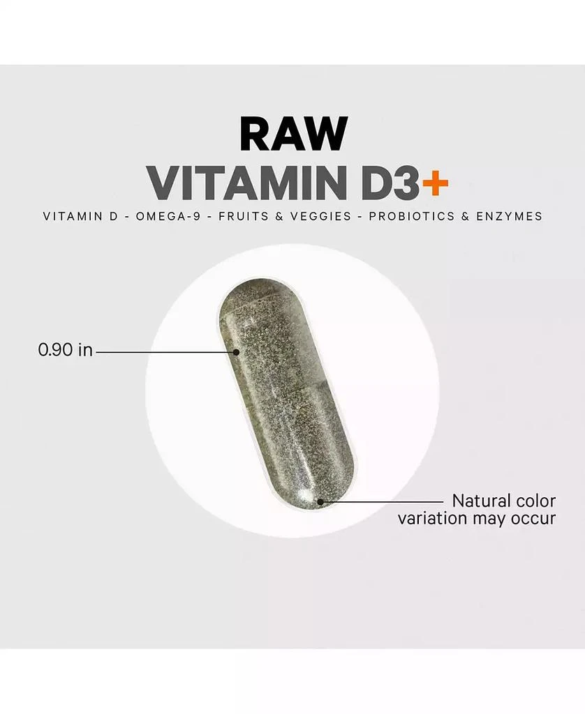 Codeage Raw Vitamin D3+ High Potency 5000 IU Supplement- Raw Vitamin Enhanced with Omega-9, Probiotics, Digestive Enzymes, Fruits
Greens 60 Capsules 9