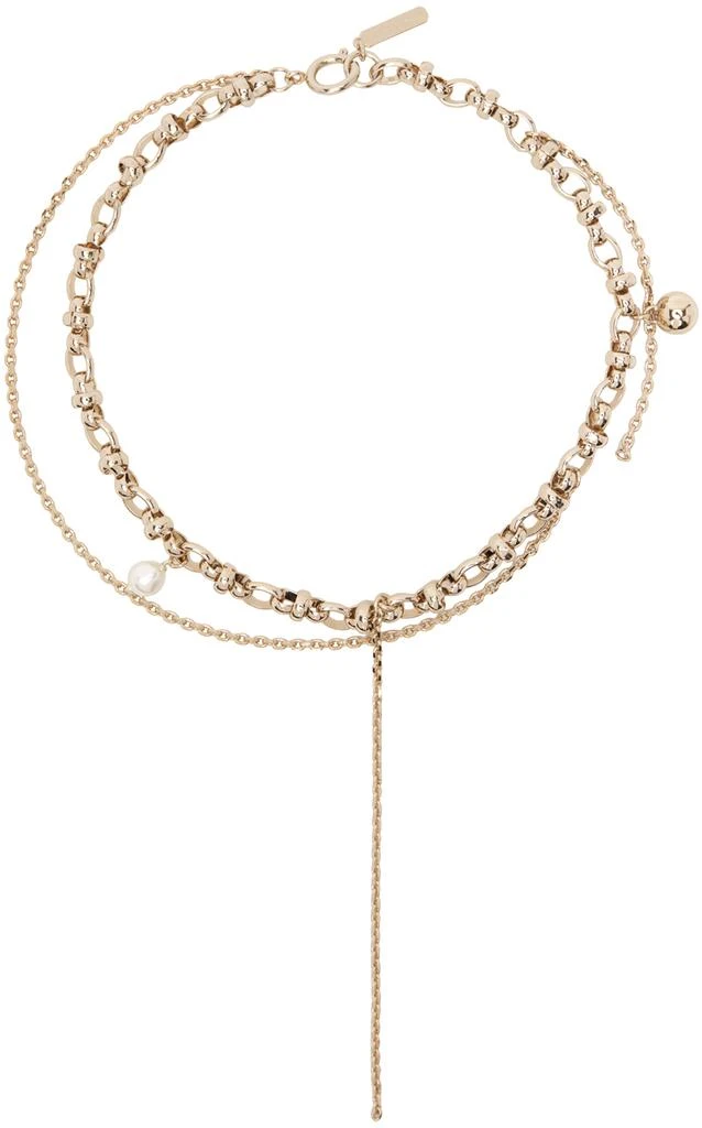 Justine Clenquet SSENSE Exclusive Gold Winona Necklace
