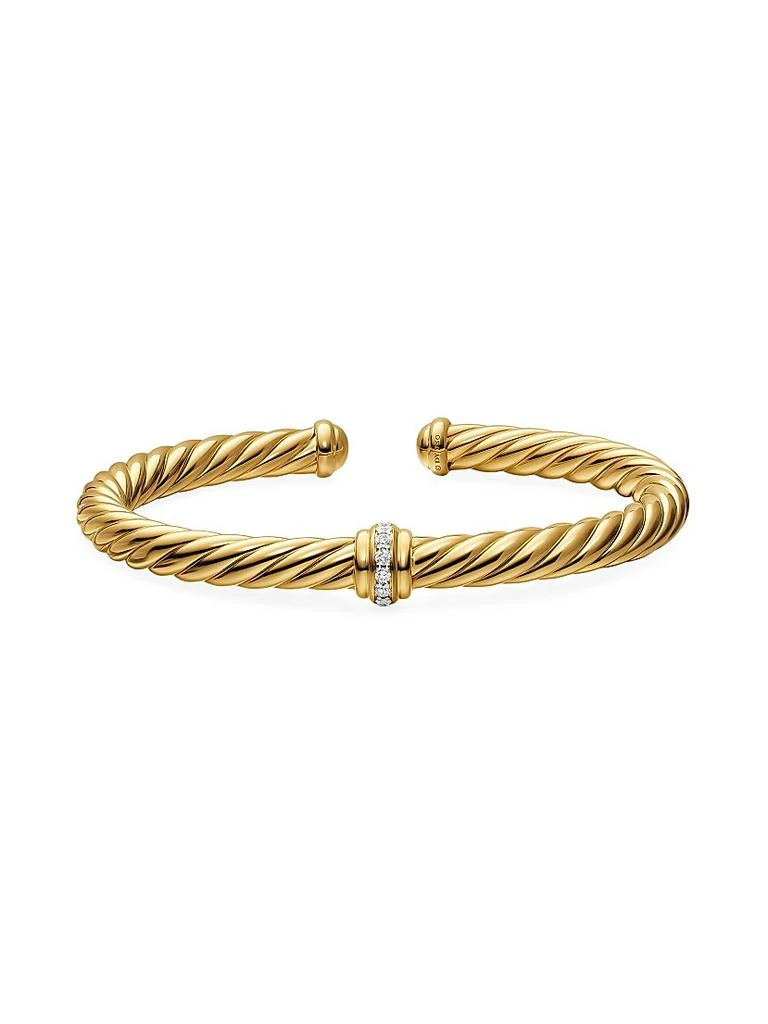 David Yurman Cablespira Flex Center Station Bracelet in 18K Yellow Gold 4