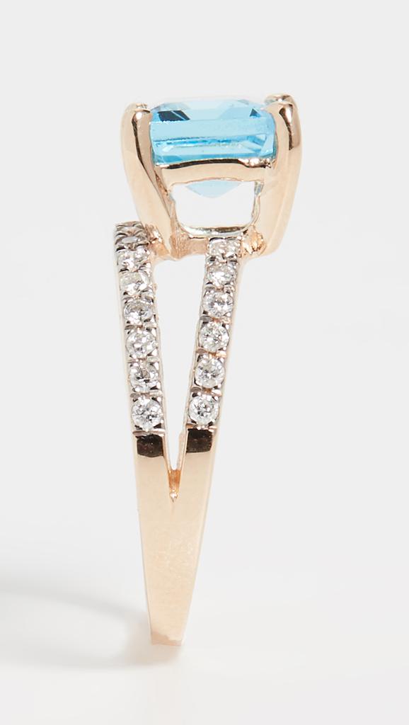 MATEO 14k   Blue Topaz Point of Focus Ring