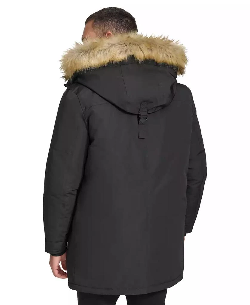 Calvin Klein Men's Long Parka with Faux-Fur Lined Hood 2