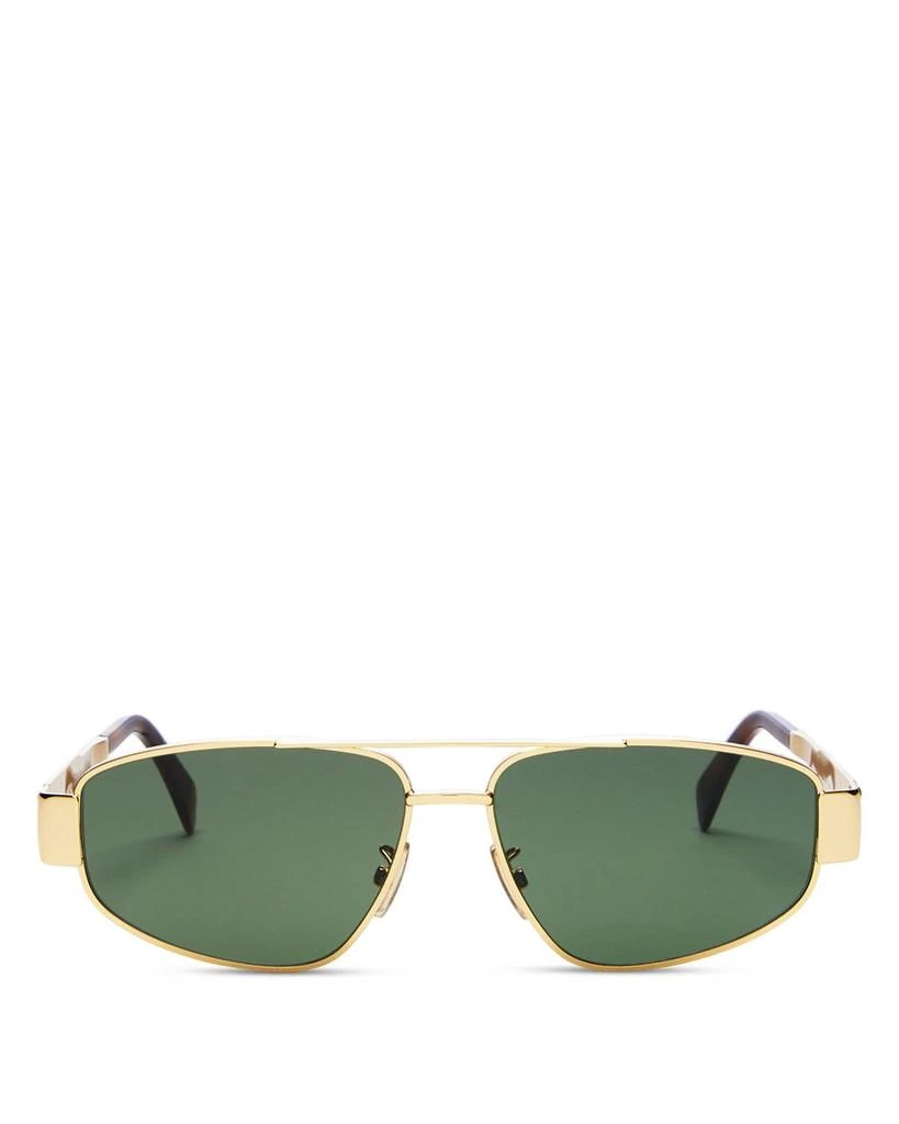 Celine Metal Triomphe Pilot Sunglasses, 57mm 6