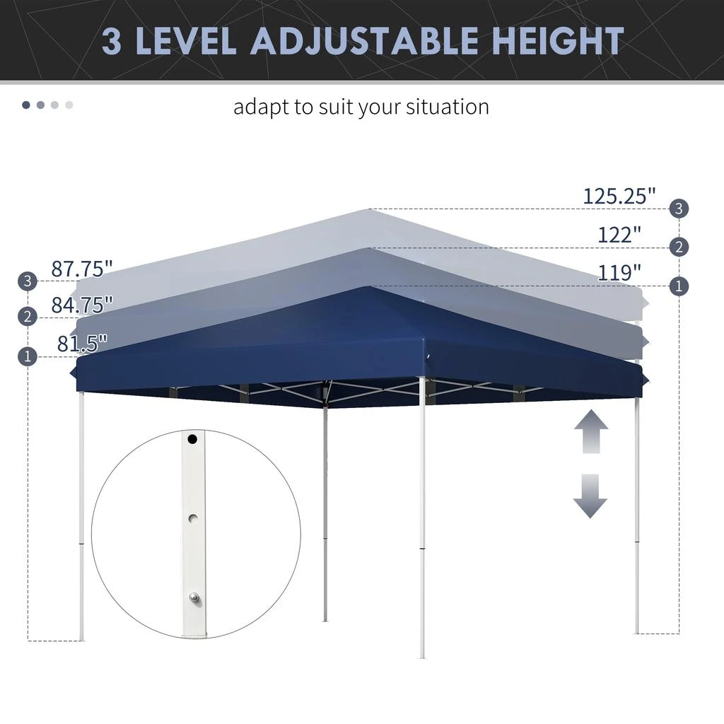 Streamdale Furniture Streamdale 13' x 13' Pop Up Canopy Tent 5