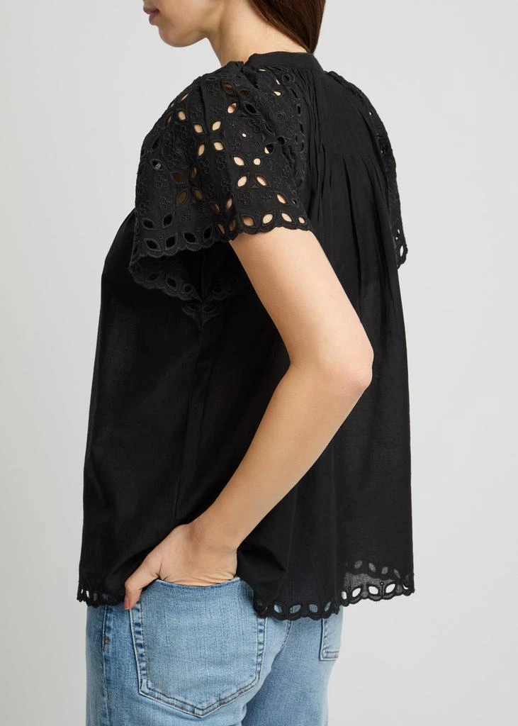 Rails Cerise eyelet-embroidered cotton blouse 3