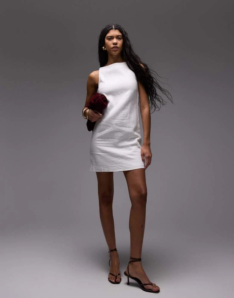 linen dresses with pockets STELLA WOVEN LINEN MINI DRESS – Velvet by Graham & Spencer main image 0