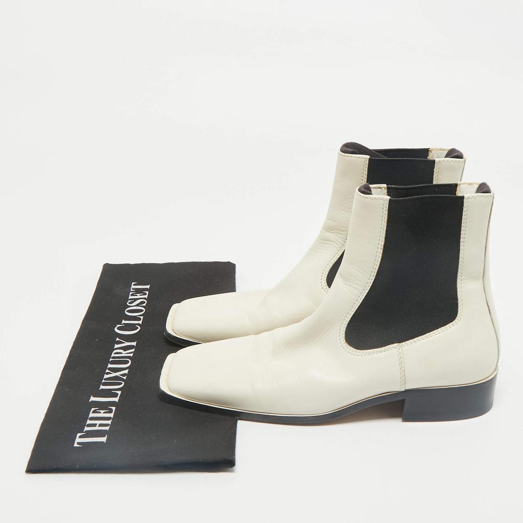 Celine White Leather Square Toe Ankle Boots Size 36 – On Celine White Leather Square Toe Ankle Boots Size 36 – On