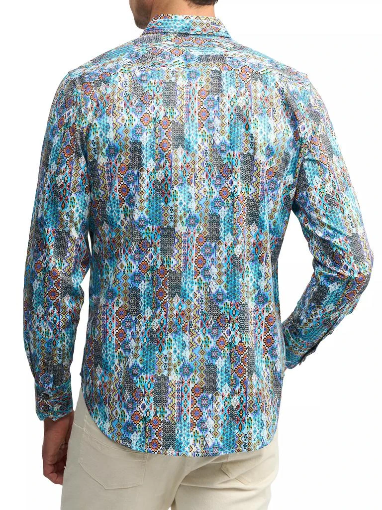 Robert Graham Merola Abstract Long-Sleeve Button-Front Shirt 3