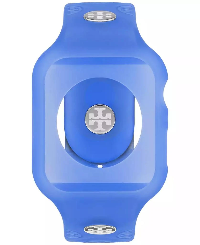 Tory Burch Women's The T Monogram Blue Silicone Strap For Apple Watch® 41mm 1
